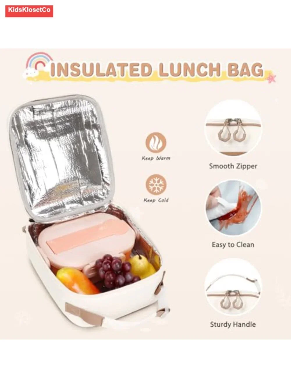 Kids 4-in-1 Backpack Set with Insulated Lunch Bag, Bento Box, Pencil Case &